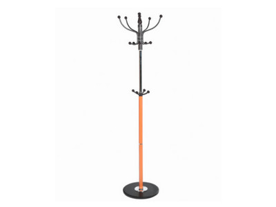 Вешалка-стойка BRABIX CR-318, металл/мрамор, 1,8 м, на диске диам.38см, 5крючков+4доп, орех, 601743