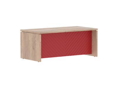 TLST 189H Стол руководителя 1800x900x750 /Дуб Каньон/Красный/