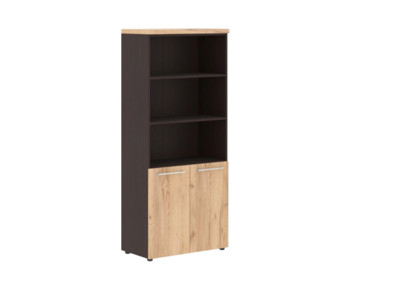 AHC 85.5 Шкаф с 1 комплектом глухих малых дверей и топом 850x430x1968 /Дуб Бофорд/Венге Магия/