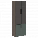VHCS 80.2 Шкаф комбинированный 800х430х2285 /Дуб сильвер/Нефрит/