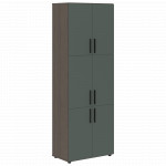 VHCS 80.8 Шкаф с 3-мя комплектами глухих малых дверей 800х430х2285 /Дуб сильвер/Нефрит/