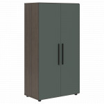 VMCS 80.1 Шкаф с глухими средними дверьми 800х430х1517 /Дуб сильвер/Нефрит/