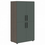VMCS 80.4 Шкаф с 2-мя комплектами глухих малых дверей 800х430х1517 /Дуб сильвер/Нефрит/