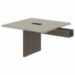 VFCT 1212.1 Завершающая часть для стола переговоров 1200х1200х750 /Дуб Сильвер/Аметист/