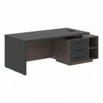 VCT 2190 (L/R) Стол руководителя 2100х900х750 /Дуб Сильвер/Яшма/