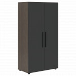 VMCS 80.1 Шкаф с глухими средними дверьми 800х430х1517 /Дуб сильвер/Яшма/