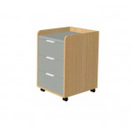 Тумба мобильная Rem-31  430x500x680 мм/Дуб Сорано/Серый софт/