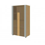 Шкаф широкий средний  Rem-44+Rem-51+Rem-02.2  800x420x1470 мм/Дуб Сорано/Серый софт/