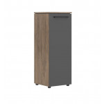 Шкаф колонка с глухой средней дверью Enio MMC 42.1  429x423x1188/Кария Пальмира/Антрацит/