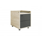 Тумба подкатная 240T006  404x520x489 мм/Дуб светлый/Графит/
