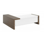 Cтол письменный с передней панелью KYO Desk RH L 246+ KYO Front panel  2460x2090x750 мм/Орех/Белый/