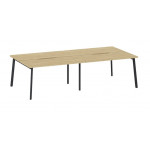 Бенч 4 рабочих места с вырезом Flex 4-bench 158*68  3160x1410x760 мм