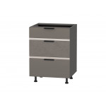 105.91.1 Стол с 3 ящиками (с системой плавного закрывания) 600х530х820