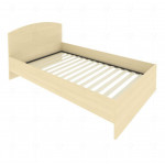 Кровать с изголовьем и ортопедическим основанием С-КИ-120 /1250x2050x900 мм/Акация лорка/