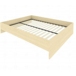 Кровать без изголовья с ортопедическим основанием С-К-160 /1650x2050x400 мм/Акация лорка/