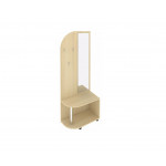 Вешалка с багажницей и зеркалом С-ВБЗ-80 /800x400x2050 мм/Акация лорка/