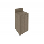 Тумба (узкая) с полкой с бортиком левая С-ТУ-40 Л /400x400x750/Вяз благородный/