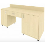 Стол с 2-мя тумбами и бортиком, тумба под холод.пр.С-СТ-170 Пр /1700x550x750/Клён/