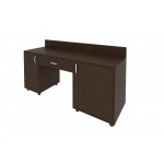 Стол с 2-мя тумбами и бортиком, тумба под холодильник правая С-СТ-170 Пр /1700x550x750/Венге цаво/