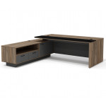 BR-20.1 L Стол руководителя 230*219*76 Bruno Делиос/Антрацит