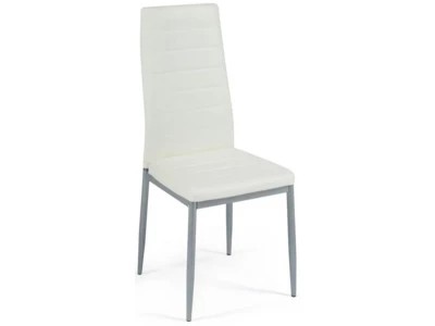 РАСПРОДАЖА! Стул Easy Chair (mod/24)металл/экокожа 40*42*95,5 слоновая кость/серый