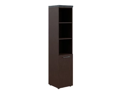 TORR THC 42.5 Шкаф колонка с глухой малой дверью и топом 432x450x1968 мм/венге/